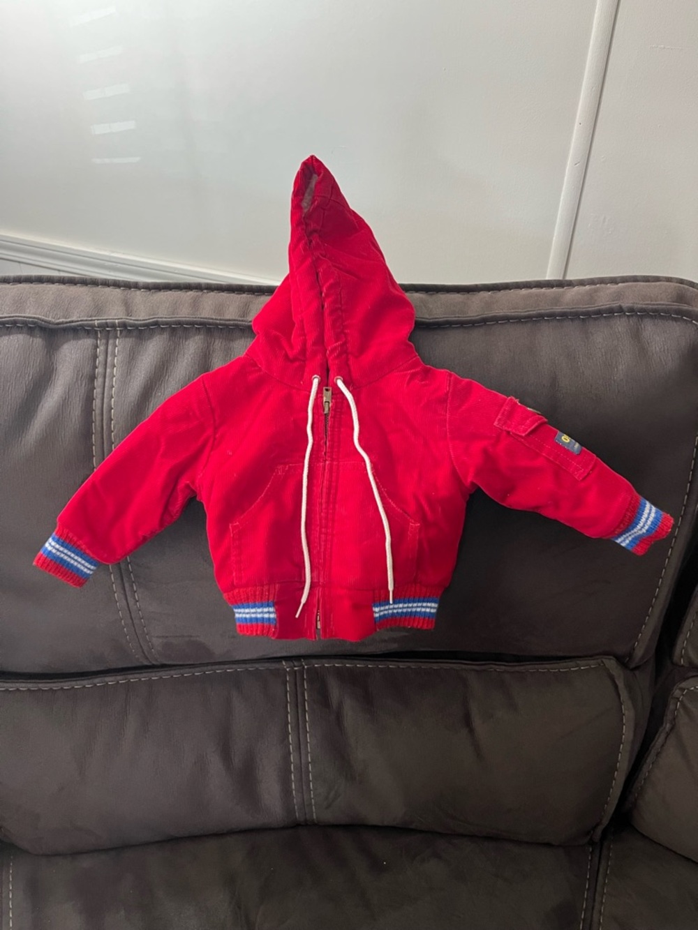 Vintage Red Corduroy Osh Kosh B’ Gosh zip up jacket